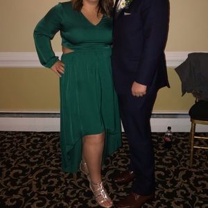 Express, green, high-low dress size XL. Worn once.